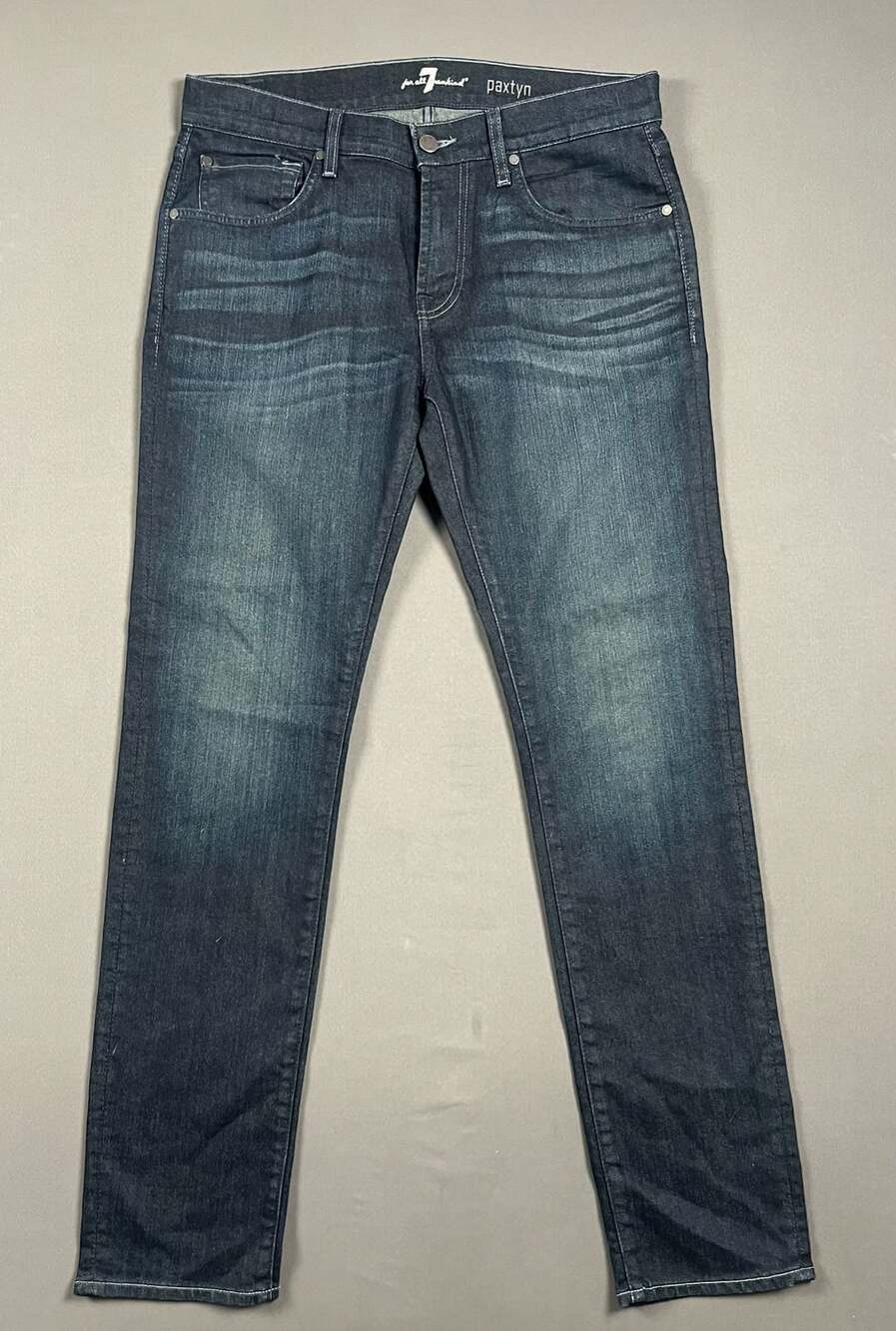 7 For All Mankind Paxtyn Jeans Size 33 Dark Wash Stretch Denim